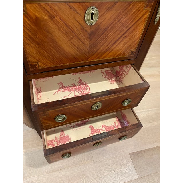 Scarce 18th Century French Louis XVI Period Ecritoire Writing Cabinet Signed Dr For Sale - Image 4 of 13