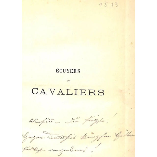 "Ecuyers Et Cavaliers Autrefois Et Aujourd'hui" 1883 D'etreillis, M. Le Baron For Sale - Image 4 of 5