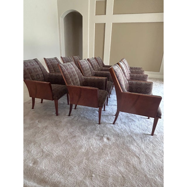 Wood 1990s Set of 12 Upholstered Dining Chairs by Enrique Garcel For Sale - Image 7 of 9