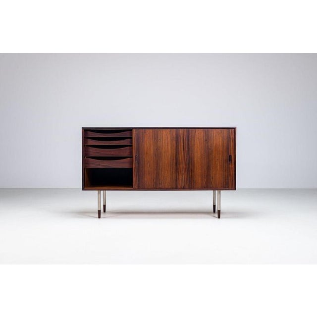 1960s Rosewood Sideboard with Metal Legs, Denmark, 1960 For Sale - Image 5 of 18