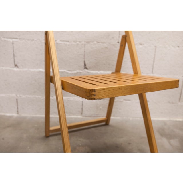 Honey-Coloured Beech Plywood Folding Chairs by IKEA, Set of 2, 1970s For Sale - Image 6 of 18