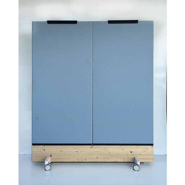 Vitra "Dancing Wall" Movable Office Room Dividers, Fabric and Whiteboard Sides Offered for sale individually are two Vitra...