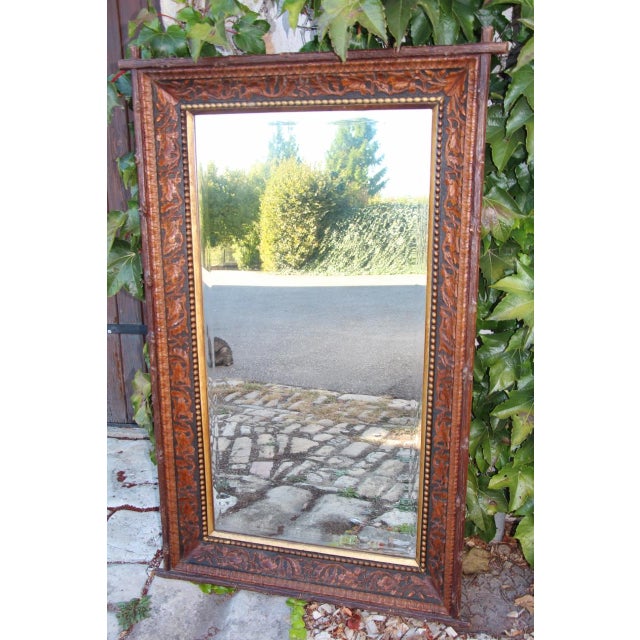 Brown 19th Century Black Forest Mirror attributed to the Levera Brothers in Turin For Sale - Image 8 of 8