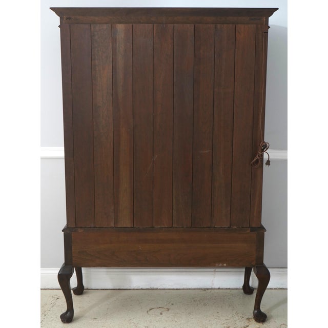 Stickley Leaded Glass Cherry 2 Door Curio Bookcase Cabinet For Sale - Image 15 of 18
