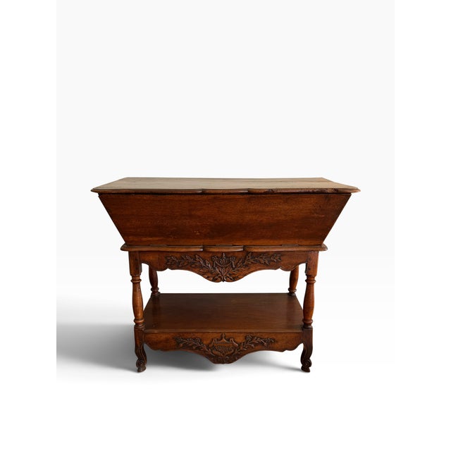 French Country Antique 18c French Country Dough Bin Table For Sale - Image 3 of 7