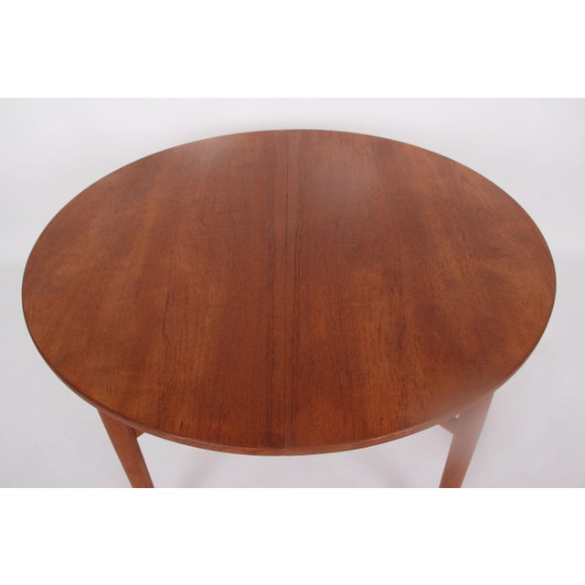 Vintage Danish Teak & Brass Dining Table, 1950s For Sale - Image 3 of 11