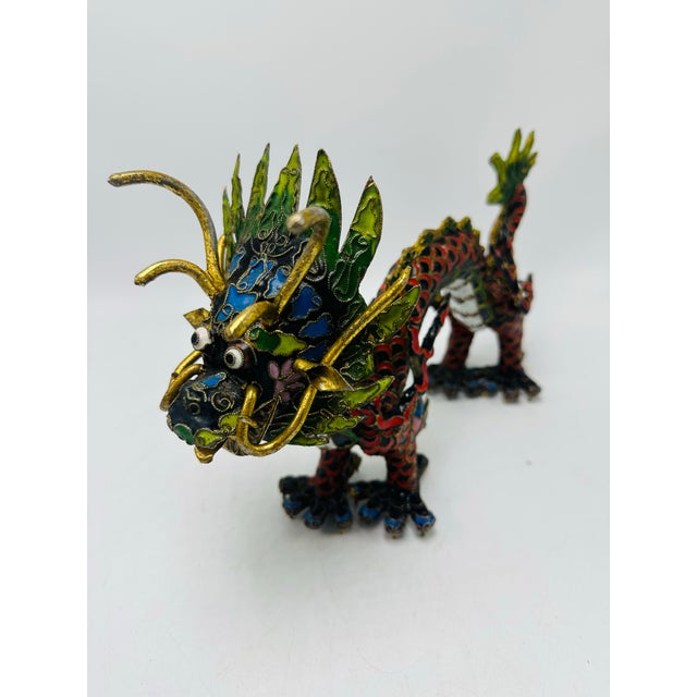 1980s Cloisonné Dragon For Sale - Image 5 of 7