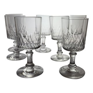 Champigny Richelieu Wine Glasses from Baccarat, 1920s, Set of 7 For Sale