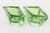 Modern Vintage Murano Alessandro Mandruzzato Paddled Glass Sculptural Bows in Light Kelly Green, 1970's For Sale - Image 3 of 12
