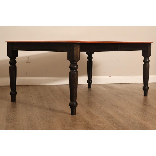 Farmhouse Style Oak Expandable Dining Table For Sale - Image 12 of 18