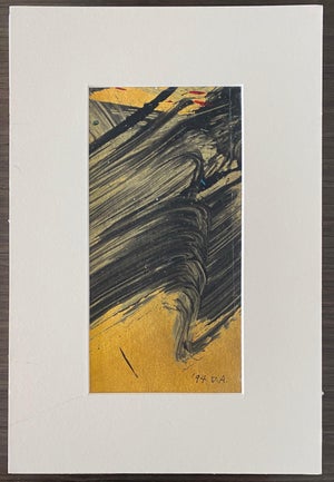 Don Ahn, Gestural Abstraction, Miniature Abstract Expressionist Korean Modernist Painting, 2004