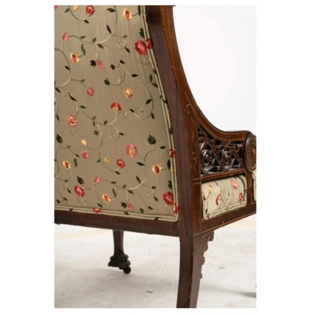 Traditional Pair Aesthetic Movement Club Chairs For Sale - Image 3 of 9