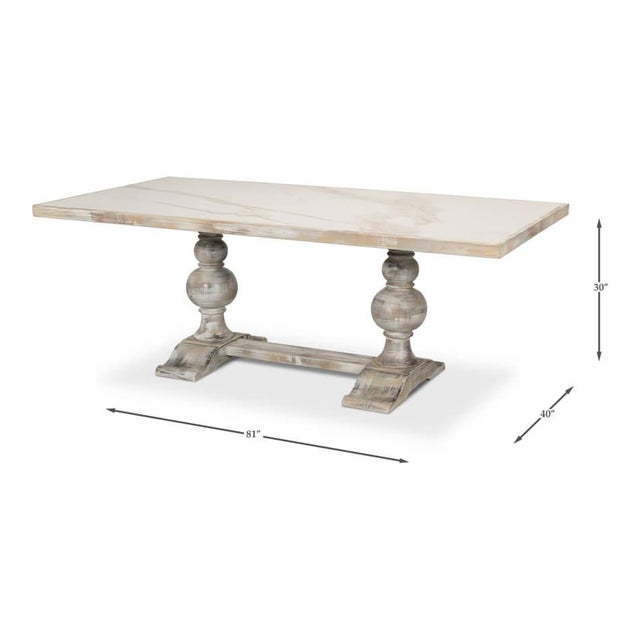 Gray Italian Baroque Dining Table For Sale - Image 8 of 11
