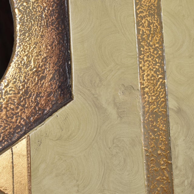 Italianate Gold Leaf and Cream Colored 3 Panel Room Divider Screen For Sale - Image 12 of 12