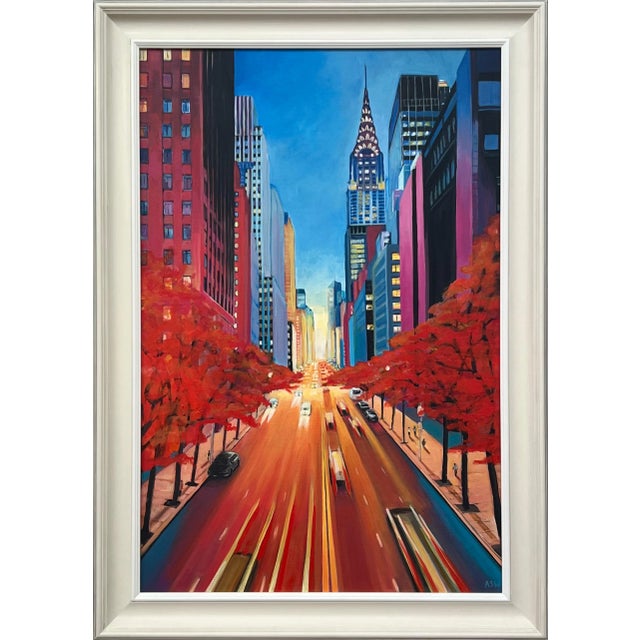 絵画 NEW YORK GALLERY Painting of the Chrysler Building 42nd Street New York City