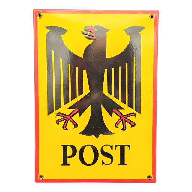 Enamelled Post Advertising Sign, 1950s-1960s For Sale