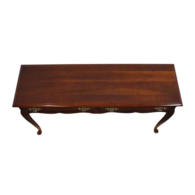 Superior Furniture Co. Solid Cherry Traditional Queen Anne Style 52" Accent Sofa Table 01-24518 For Sale - Image 9 of 13