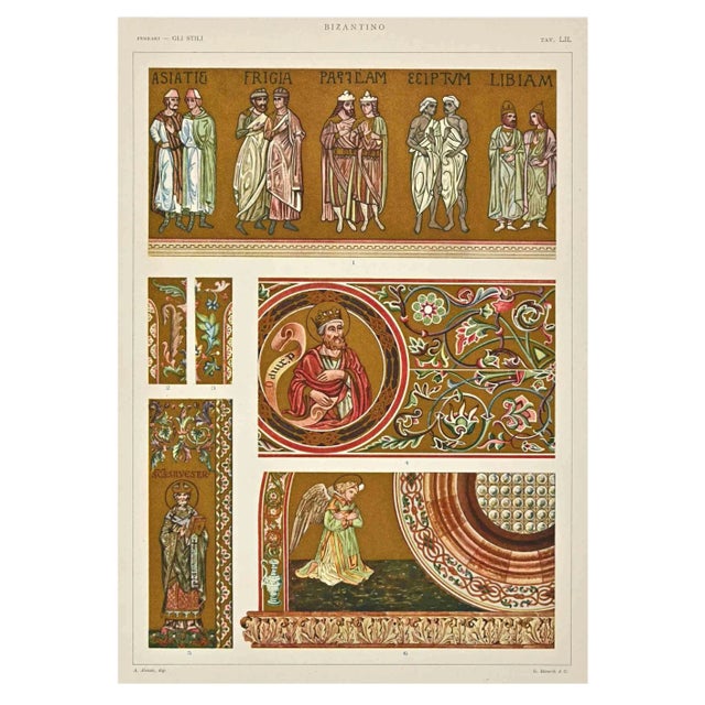 A. Alessio, Byzantine Decorative Style, Chromolithograph For Sale