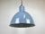 Vintage Blue Cast Iron Ceiling Lamp, 1950s For Sale - Image 6 of 14