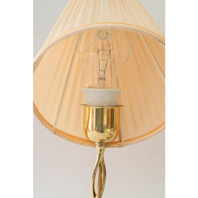 Metal Jugendstil Brass Table Lamps with Fabric Shades, Vienna, Austria, 1908, Set of 2 For Sale - Image 7 of 18
