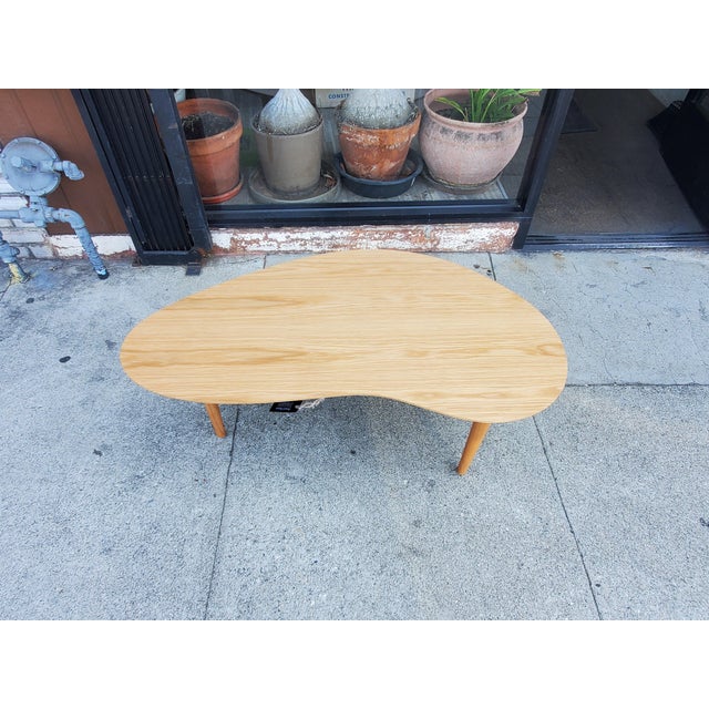 Light Yellow Kidney Shaped Coffee Table For Sale - Image 8 of 12
