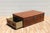 Restoration Hardware Vintage Leather Trunk Coffee Table | Campaign Style Storage Chest Cocktail Table For Sale - Image 10 of 18