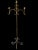 Neoclassical Antique Neo Classical Gold Gilt Wrought Iron Floor Candelabras- a Pair For Sale - Image 3 of 7