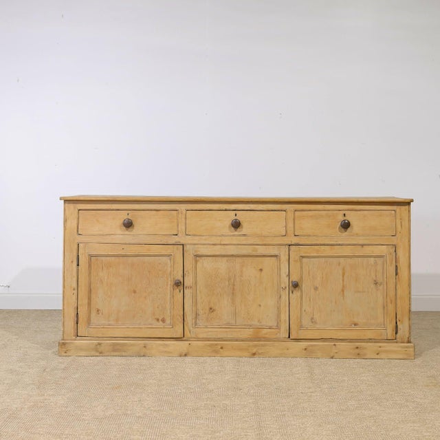 English Antique English Pine Sideboard - Circa 1880 For Sale - Image 3 of 18