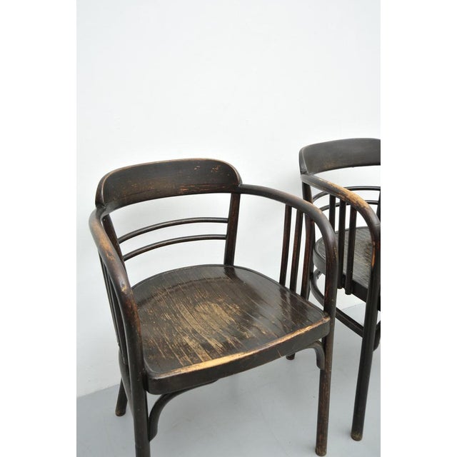 Set of Model 6093 Chairs in Beech by Jacob & Josef Kohn, Vienna, Austria, 1890s For Sale - Image 5 of 18