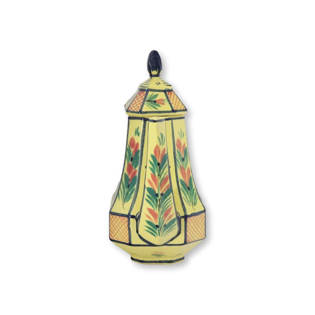 French Vintage French Quimper Coffee Pot For Sale - Image 3 of 4