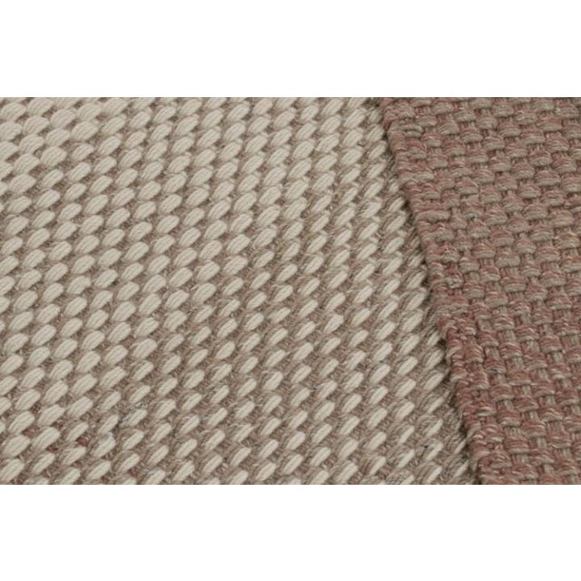 Textile Rug & Kilim’s Scandinavian Style Ombre Kilim Rug in Brown Patterns For Sale - Image 7 of 7
