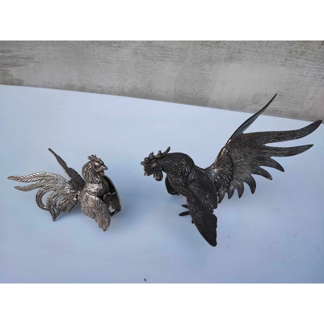 A pair of Japanese figurines from the 1950s, a hen and a rooster, price for 2 pieces, dimensions - height 15 cm, width 12...