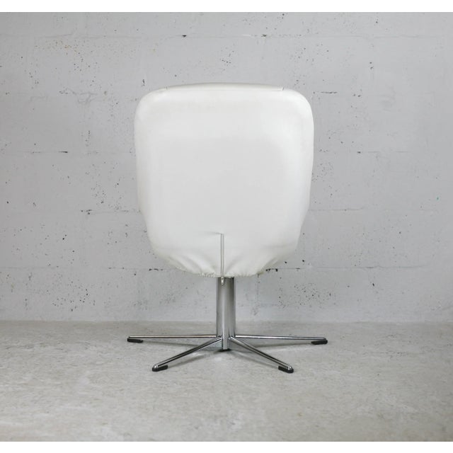 Space Age Armchair in Steel and Faux Leather, France, 1970s For Sale - Image 10 of 14