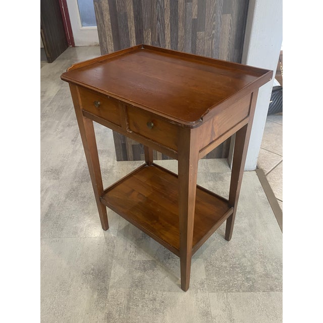 Vintage Side Table in Cherry Wood, 1950s For Sale - Image 15 of 18