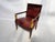 Mid 20th Century Red Leather Empire Style Armchair With Gilded Figures For Sale - Image 4 of 11
