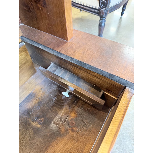 Mid 20th Century Vintage Pine Box Settle Storage Bench With Lift-Top Blanket Chest For Sale - Image 5 of 7