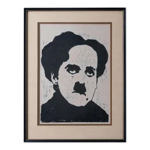 Charlie Chaplin Block Print