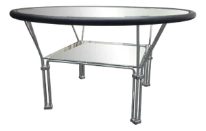 Vintage Coffee Table in Glass and Steel by Niels Bendtsen, 1980s