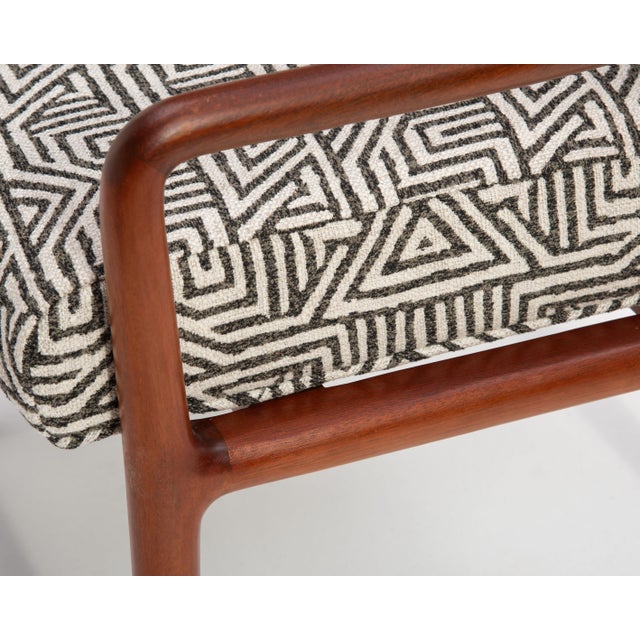 Edward Wormley Dunbar Mahogany Armchair Mid Century Restored For Sale - Image 10 of 12