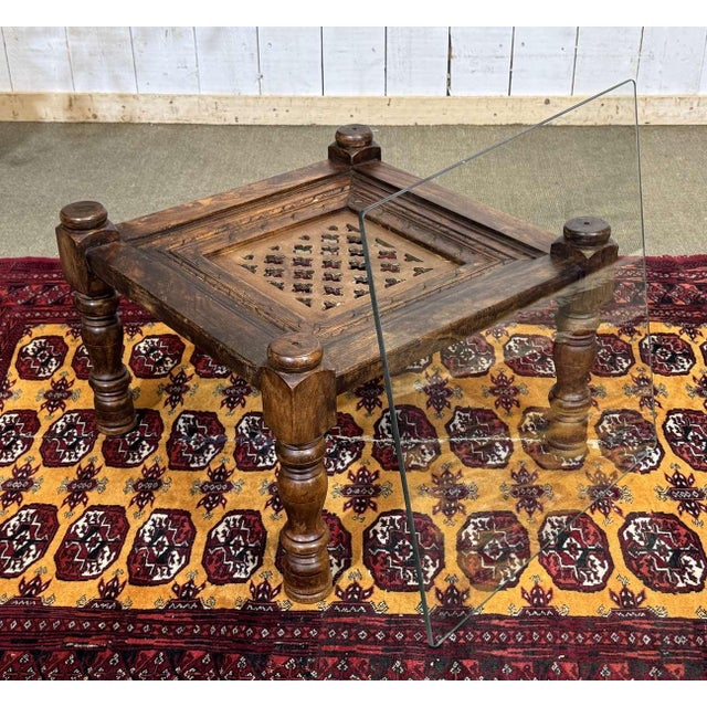 Wood Indian Teak Side Table, 1970s For Sale - Image 7 of 8