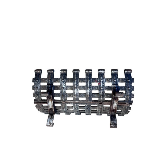 1970s Vintage Iron Fire Grate, Heavy Duty For Sale - Image 5 of 12