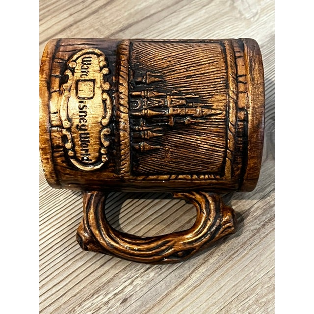 Ceramic Vintage Mid-Century Modern Walt Disney World Faux Wood Ceramic Souvenir Mug For Sale - Image 7 of 10