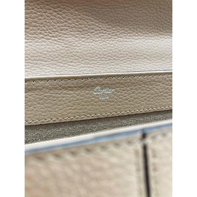 Beige Late 20th Century Cartier Classic Beige Feminine Line Top Handle Bag For Sale - Image 8 of 11