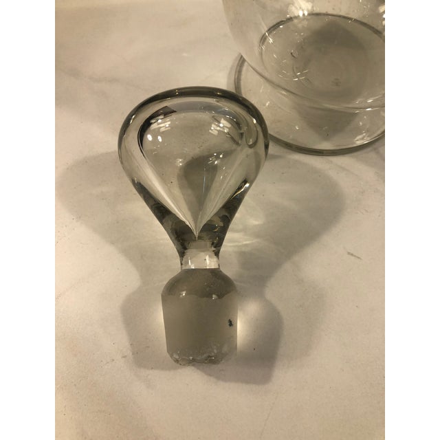 1940s Italian Crystal Decanter With Stopper For Sale - Image 4 of 11