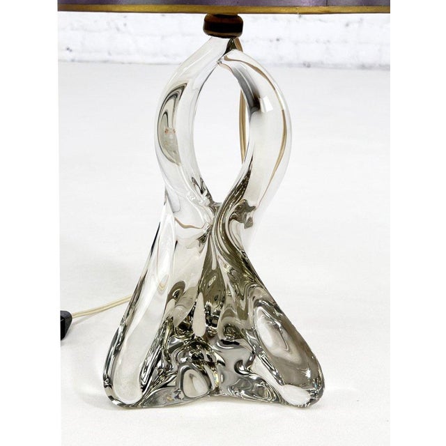 Crystal Table Lamp from Val Saint Lambert, 1950s For Sale - Image 6 of 10