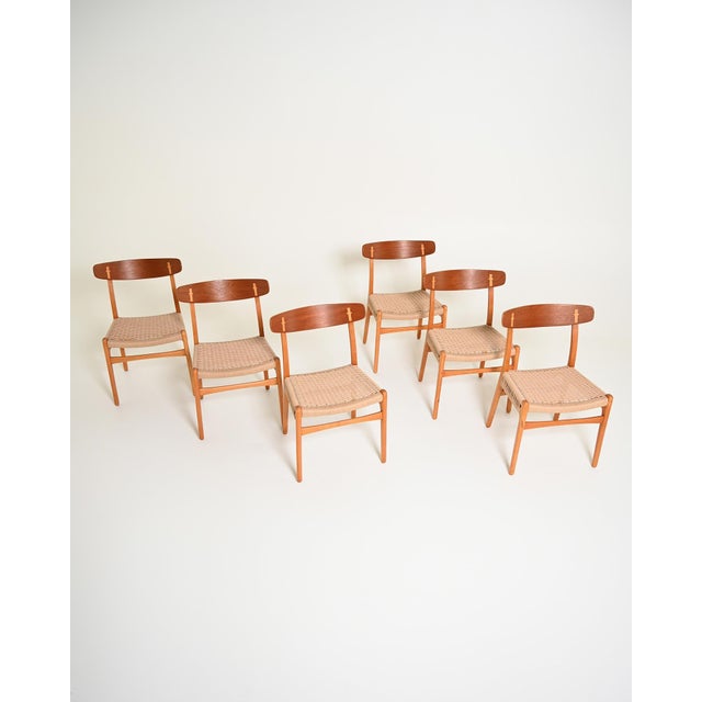 Vintage CH23 Chairs by Hans J. Wegner for Carl Hansen & Søn, 1950s, Set of 6 For Sale - Image 12 of 12
