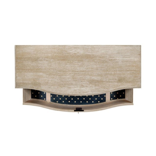 Mid-Century Modern Swedish Bowfront Whitewash Dresser For Sale - Image 3 of 8