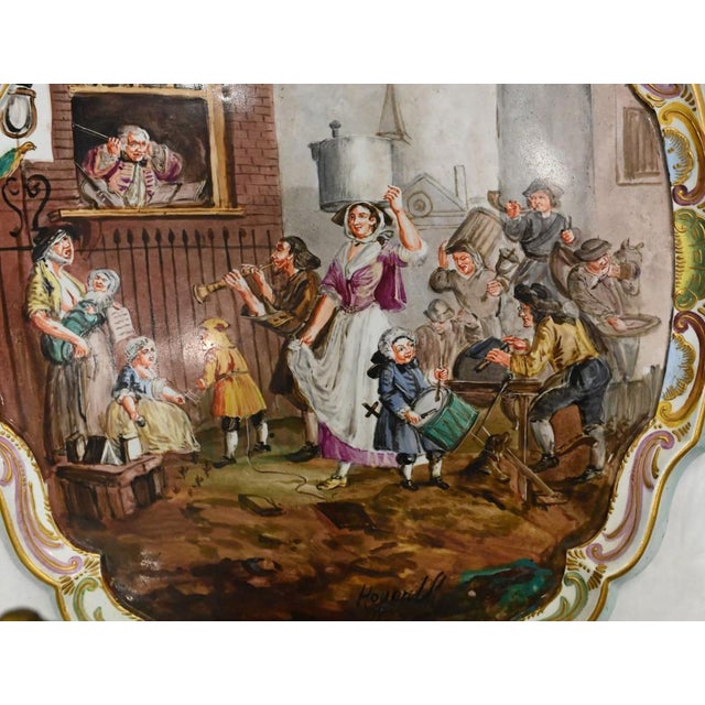 Girandole Painted Lille Porcelain Candelabra Plates, Set of 2 For Sale - Image 4 of 15