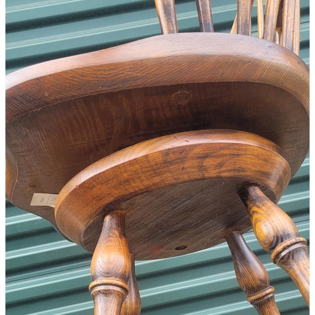 American Vintage Pair Windsor Swivel Stools For Sale - Image 3 of 9
