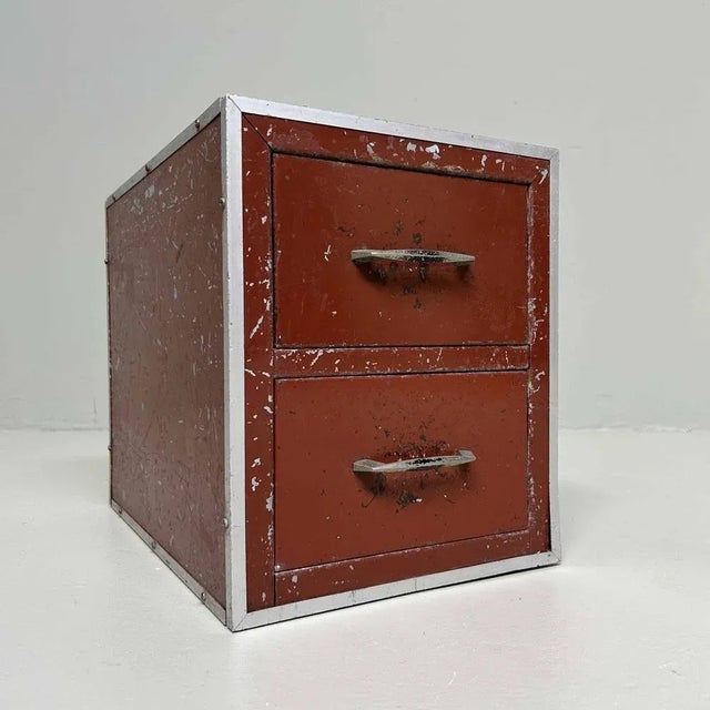Mid-Century Modern Shōwa Period Metal Drawer Cabinet, 1970s For Sale - Image 3 of 13